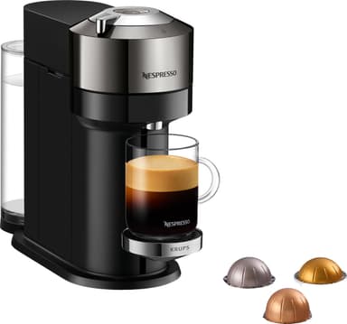 NESPRESSO® Vertuo Next kaffemaskin fra Krups, Mørk krom