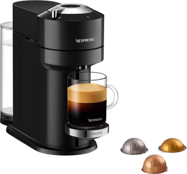 NESPRESSO® Vertuo Next kaffemaskin fra Krups, Klassisk Sort