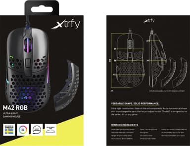 Xtrfy M42 gamingmus (sort)