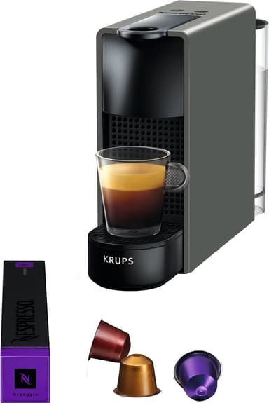 NESPRESSO® Essenza Mini kaffemaskin fra Krups, Grå