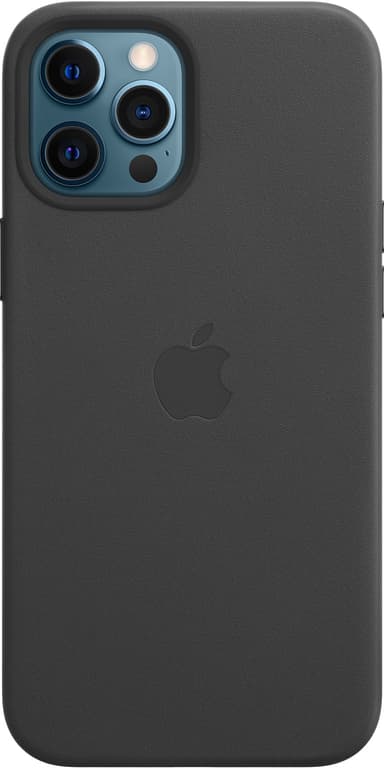 iPhone 12 Pro Max lærdeksel med MagSafe (sort)