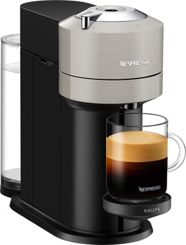 NESPRESSO® Vertuo Next kaffemaskin fra Krups, Lys grå