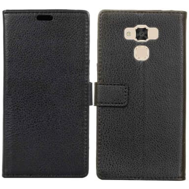 Lommebokdeksel 2-kort Asus Zenfone 3 Max (ZC553KL)  - Svart