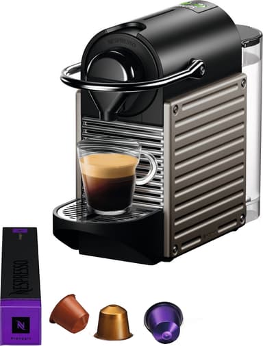 NESPRESSO® Pixie kaffemaskin fra Krups, Titan