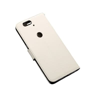 Lommebokdeksel 2-kort Huawei Nexus 6P  - Hvit