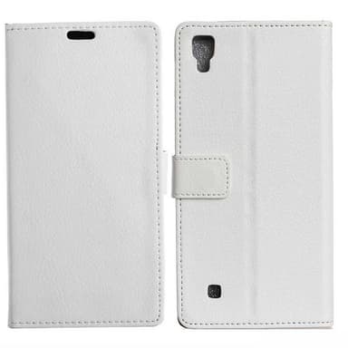 Lommebokdeksel 2-kort LG X Power (K220)  - Hvit