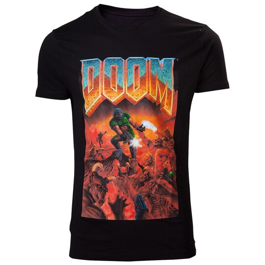T-skjorte Doom klassisk motiv fra spillesken sort (XXL)