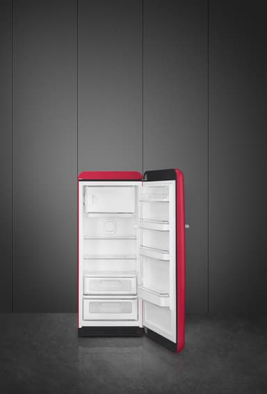 Smeg 50's style kjøleskap med fryser FAB28RDRB5 (rubinrød)