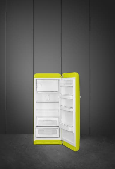 Smeg 50's style kjøleskap med fryser FAB28RLI5 (limegrønn)