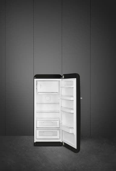 Smeg 50's style kjøleskap med fryser FAB28RBL5 (sort)