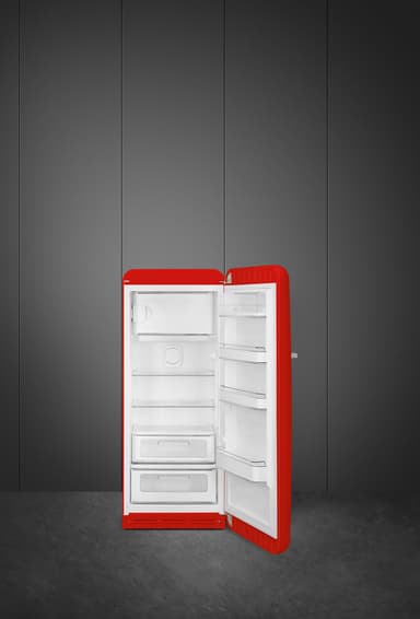 Smeg 50's style kjøleskap med fryser FAB28RRD5 (rød)