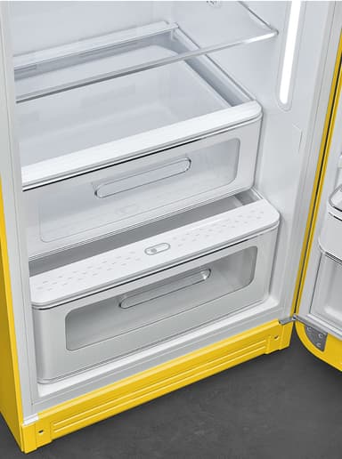 Smeg 50's style kjøleskap med fryser FAB28RYW5 (gul)