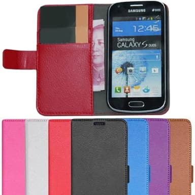 Lommebokdeksel 2-kort Samsung Galaxy Trend ( GT -s7560)  - brun
