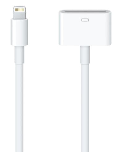 Apple Lightning til 30 pin-adapter MD824, 20 cm
