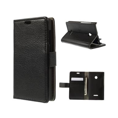 Lommebokdeksel 2-kort Microsoft Lumia 532 (RM-1034)  - Svart