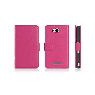 Lommebokdeksel 2-kort Sony Xperia C (c2303)  - Rosa