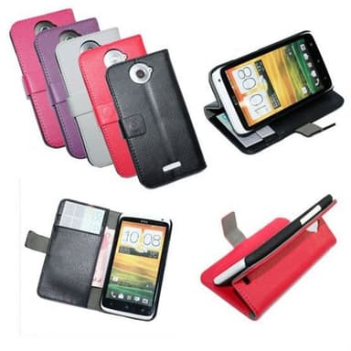 Lommebokdeksel 2-kort HTC ONE X (S720e)  - Svart