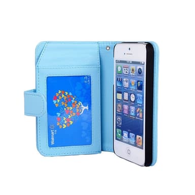 Multi Lommebok 7-kort Apple iPhone 5, 5S, 5SE  - Lyse blå
