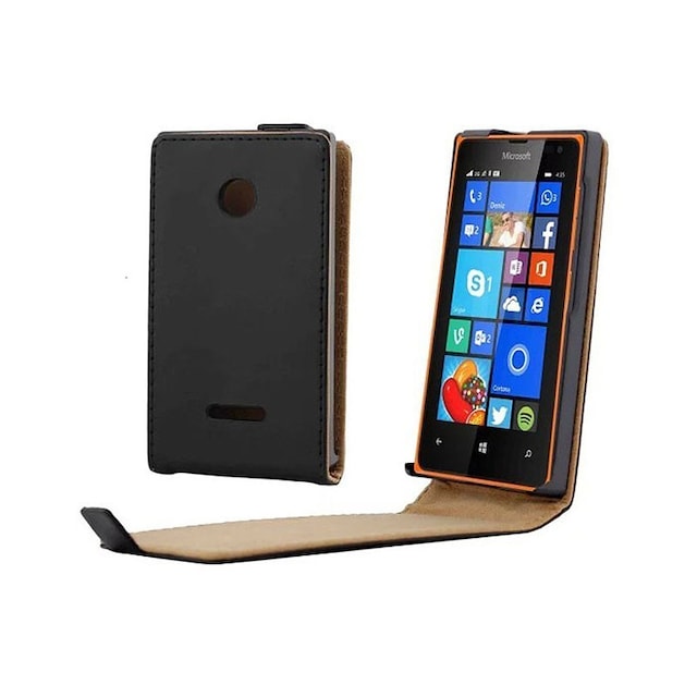 Sligo Flipdeksel Microsoft Lumia 435 (RM-1070)  - Svart