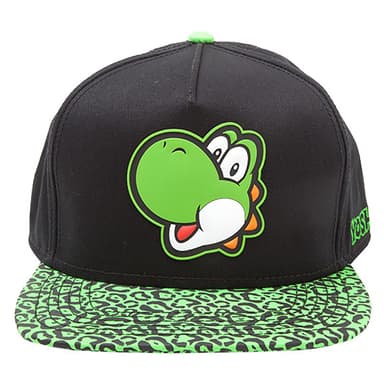 Nintendo Yoshi gummimerke caps (sort/grønn)