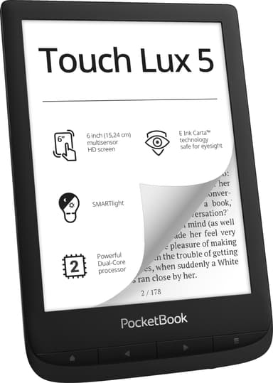 PocketBook Touch Lux 5 lesebrett (sort)