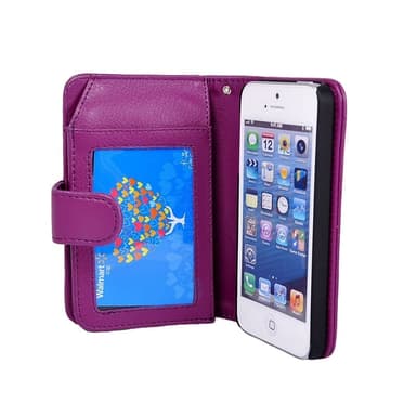 Multi Lommebok 7-kort Apple iPhone 5, 5S, 5SE  - lilla