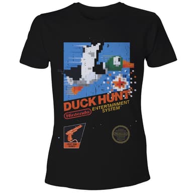 T-skjorte Nintendo - Duck Hunt NES-motiv sort (XL)