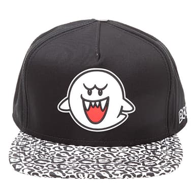 Nintendo Boo gummimerke caps (sort/hvit)
