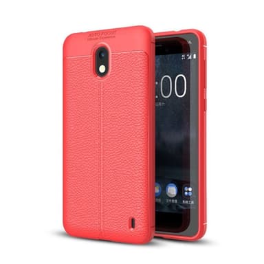 Lærmønstret silikondeksel Nokia 2 (TA-1035)  - RØD