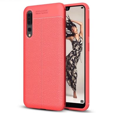 Lærmønstret silikondeksel Huawei P20 Pro (CLT-L29)  - RØD
