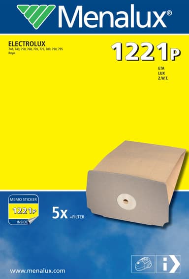 Menalux støvsugerposer 1221P til Electrolux, Eta, Lux og Z.W.T