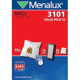 Menalux støvsugerposer - verdipakke 3101 til Miele S5/S8-serien