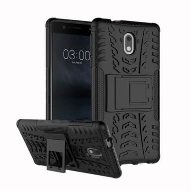 Støtsikkert deksel med stativ Samsung Nokia 3 (TA-1032)  - Svart