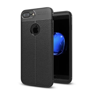 Lærmønstret silikondeksel Apple iPhone 7 Plus  - Svart