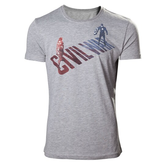 T-skjorte Captain America - Civil War grå (S)