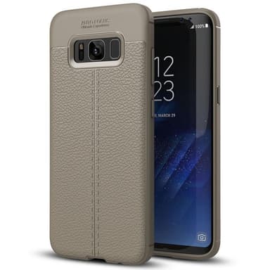 Lærmønstret silikondeksel Samsung Galaxy S8 Plus (SM-G955F)  - Grå