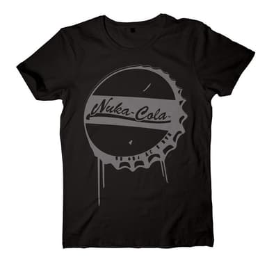 T-skjorte Fallout - Nuka-Cola flaskekork sort (XXL)