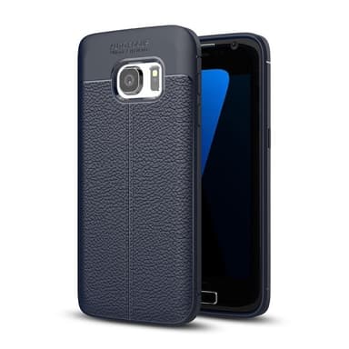 Lærmønstret silikondeksel Samsung Galaxy S7 (SM-G930F)  - Blå