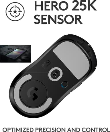 Logitech G Pro X Superlight trådløs gamingmus (sort)