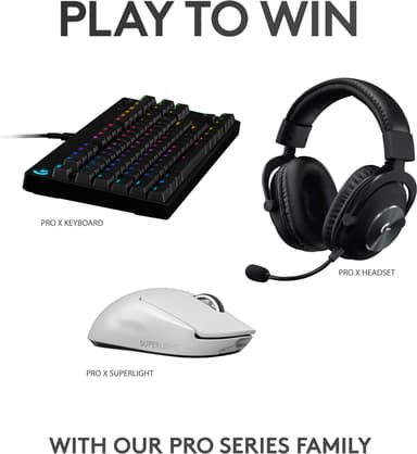 Logitech G Pro X Superlight trådløs gamingmus (hvit)