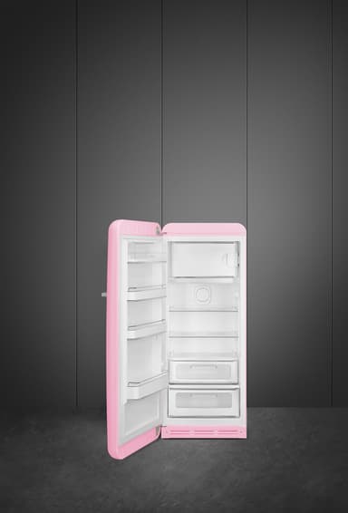 Smeg 50's style kjøleskap med fryser FAB28LPK5 (rosa)