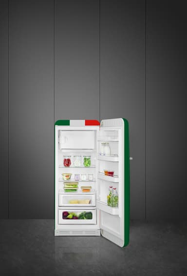 Smeg 50's style kjøleskap med fryser FAB28RDIT5 (Italiensk flagg)