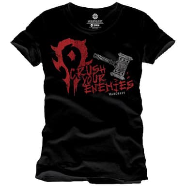 T-skjorte Warcraft - Crush Your Enemies sort (L)