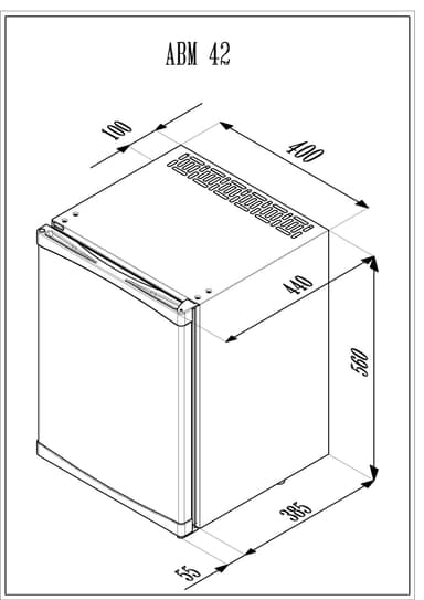 Smeg Professional ABM42-2 minibar (sort)
