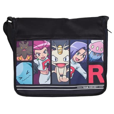 Pokemon Team Rocket messenger-veske (sort)