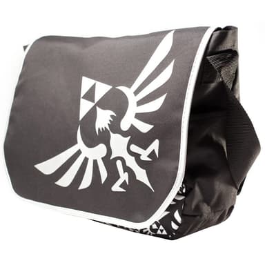 Nintendo Zelda Triforce messenger-veske (sort/sølv)