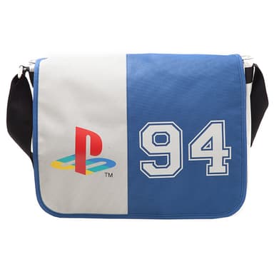 PlayStation Classic 94 logo messenger-veske (grå/blå)