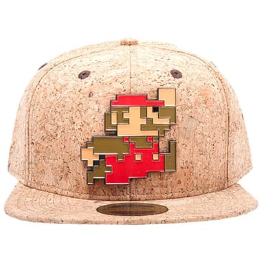 Nintendo Mario piksel metallmerke korkcaps