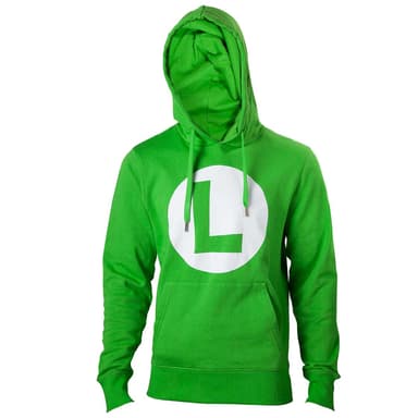 Hettegenser Nintendo med Luigi-logo grønn (XL)
