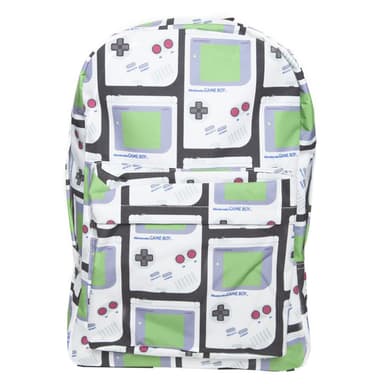 Nintendo Gameboy-mønster ryggsekk (grå)